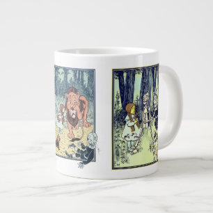 Vintage Wizard of Oz, Various Book Characters Large Coffee Mug