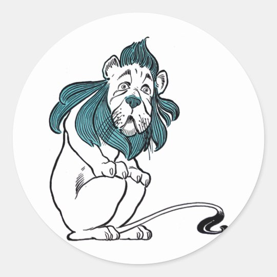 Vintage Wizard of OZ W. W. Denslow Classic Round Sticker