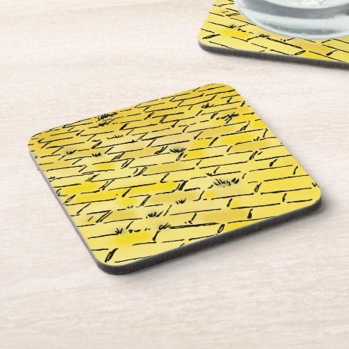 Vintage Wizard of Oz Yellow Brick Road by Denslow Beverage Coaster