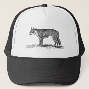 Vintage Wolf Illustration - 1800's Wolves Template Trucker Hat