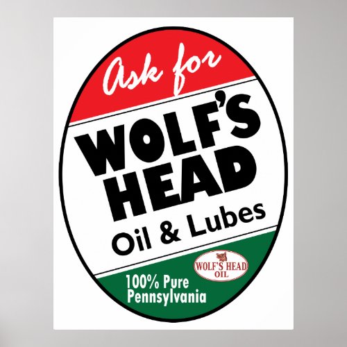 Vintage Wolfs Head sign