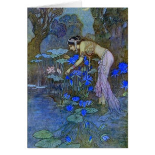 Vintage - Woman at the Pond,