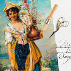 Vintage Woman Belle Epoque Tissue Paper