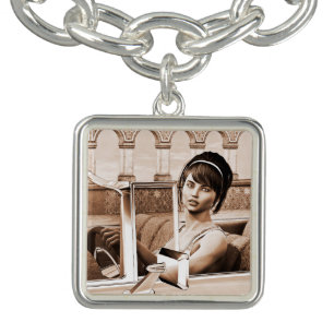 Vintage Woman Charm Bracelet
