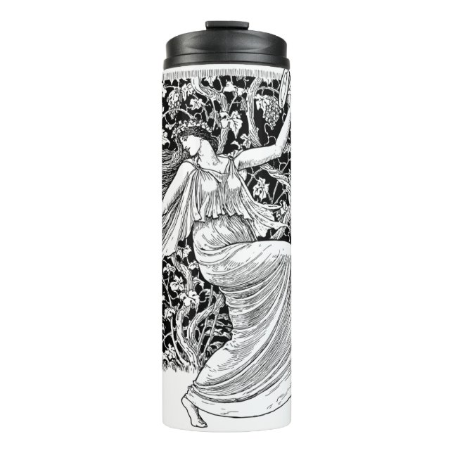 Vintage Woman Dancing Thermal Tumbler (Front)