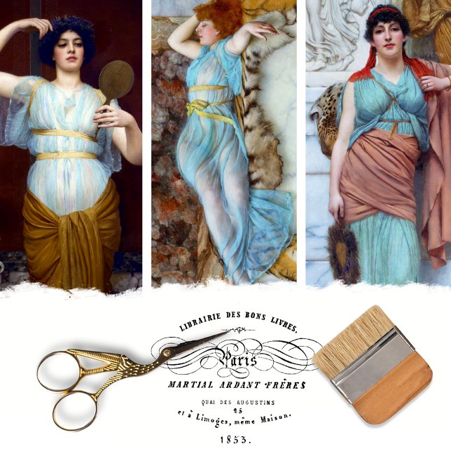 Vintage Woman Decoupage Wrapping Paper (Creator Uploaded)