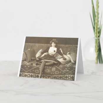 Vintage Woman Fencer Fencing Note Card by RetroMagicShop at Zazzle