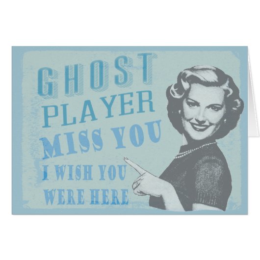 Vintage Woman Ghost Player Cards (Front Horizontal)