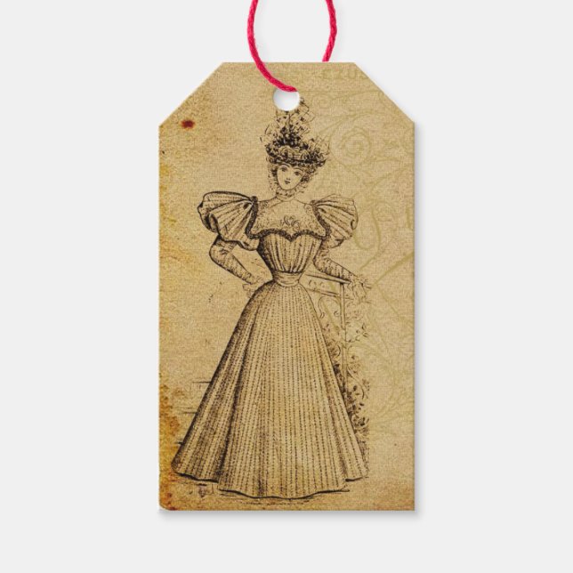 Vintage Woman Gift Tags (Front)