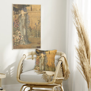 Vintage Woman in Garden Floral Ephemera Decoupage Tissue Paper