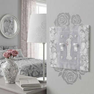 Vintage Woman in Roses Light Switch Cover