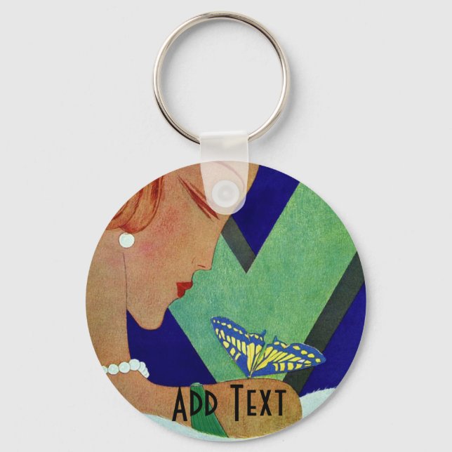 Vintage Woman Keychain (Front)