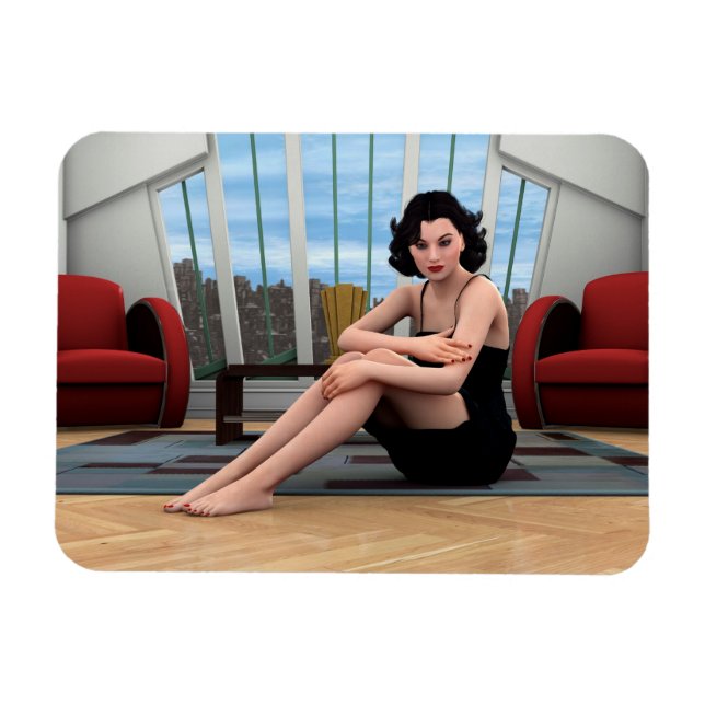 Vintage Woman Magnet (Horizontal)