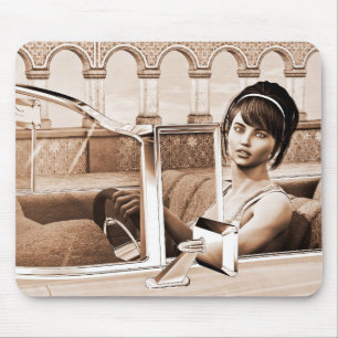 Vintage Woman Mouse Pad