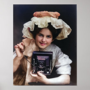 Vintage Woman Photographer Poster