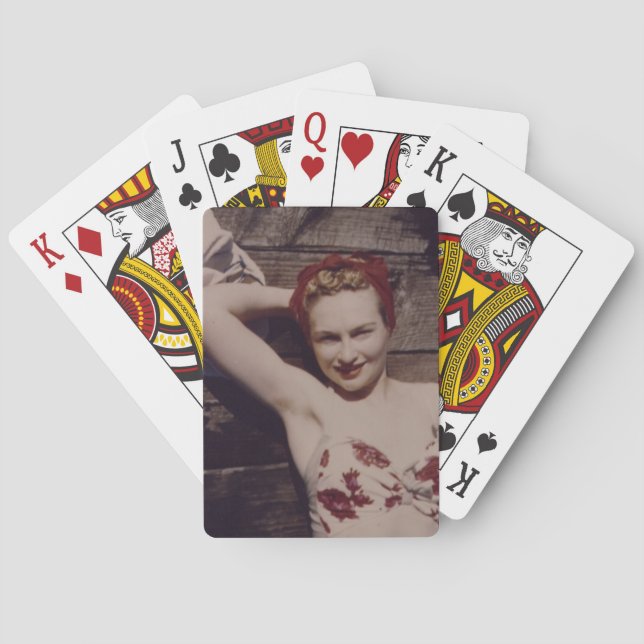 Vintage Woman Playing Cards (Back)