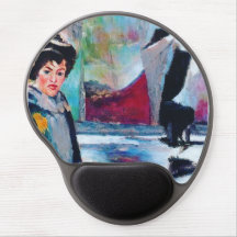 Vintage Woman Portrait with Abstract Background