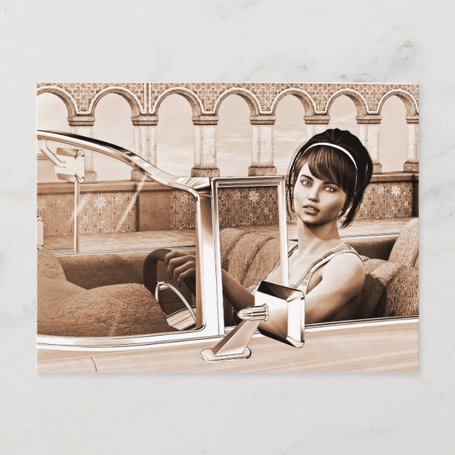 Vintage Woman Postcard (Front)