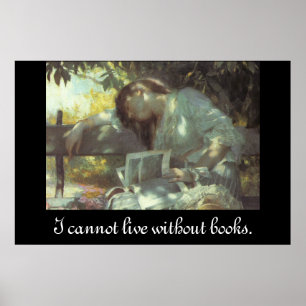 Vintage Woman Reading Poster