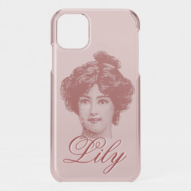 Vintage Woman’s Face Uncommon iPhone Case (Back)
