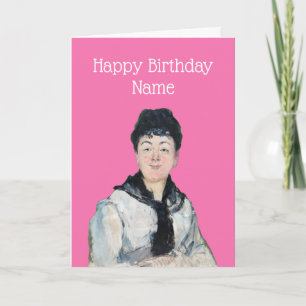 Vintage Woman Smiling Edouard Manet Birthday Card