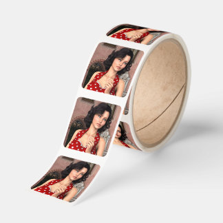 Vintage Woman Square Sticker