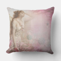 Vintage Woman Throw Pillow