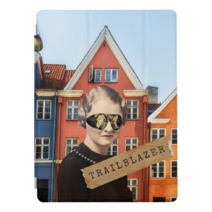 Vintage Woman Trailblazer Kitsch Altered Art iPad Pro Cover