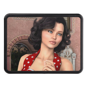 Vintage Woman Trailer Hitch Cover