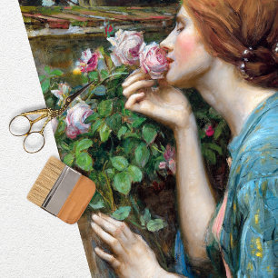 Vintage Woman Waterhouse Decoupage Tissue Paper