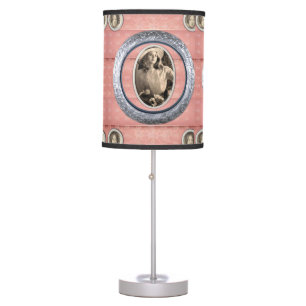 Vintage woman white decorative lamp