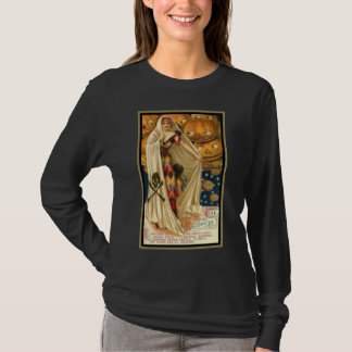 Vintage Woman with Cape Halloween Dark Tees