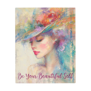 Vintage Woman Your Beautiful Self Metal Wall Art