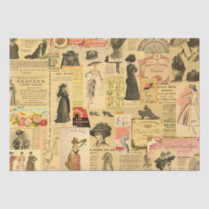 Vintage Women Advertisements Shabby Chic Decoupage Tissue Paper