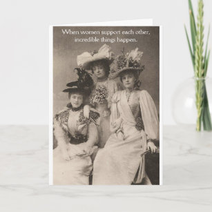 Vintage - Women Supporting Each Other, Card