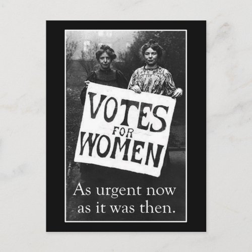 Vintage Women Vote Template Message Postcard
