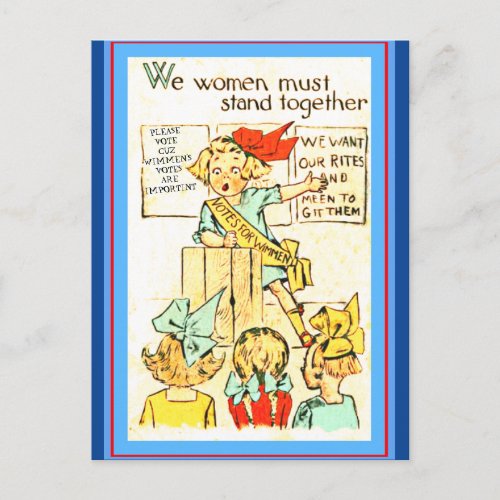 Vintage Women Voters Cute Altered Suffragettes Postcard
