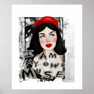 Vintage women with frida kahlo quote Poster