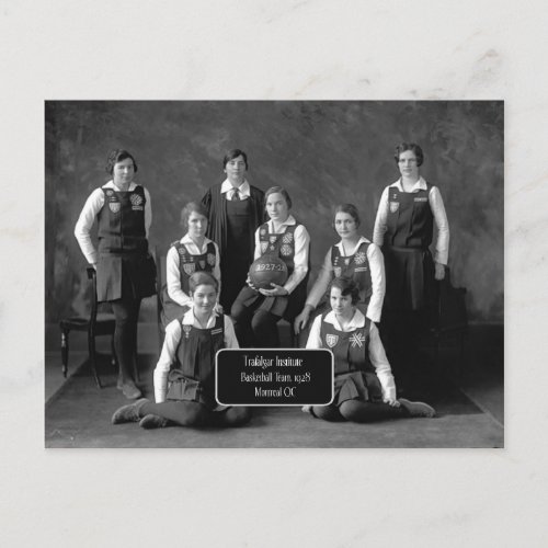 Vintage Womens Basketball Team 1928 QC Postcard