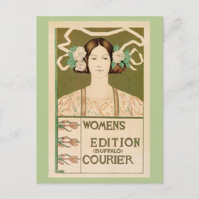 Vintage Women's Edition Buffalo Courier Postcard (Front)