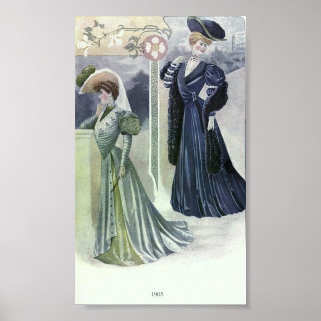 Vintage Women's Fashion 1900's Poster (Front)