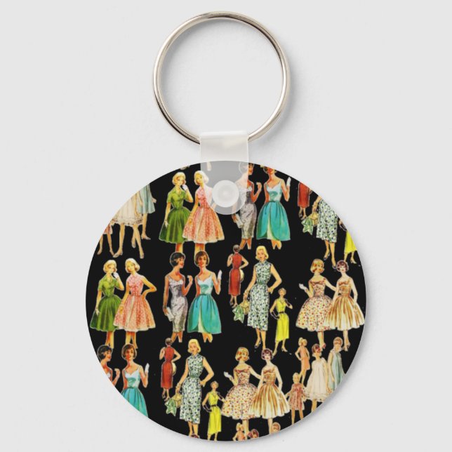 Vintage Women's Fashion Keychain (Front)
