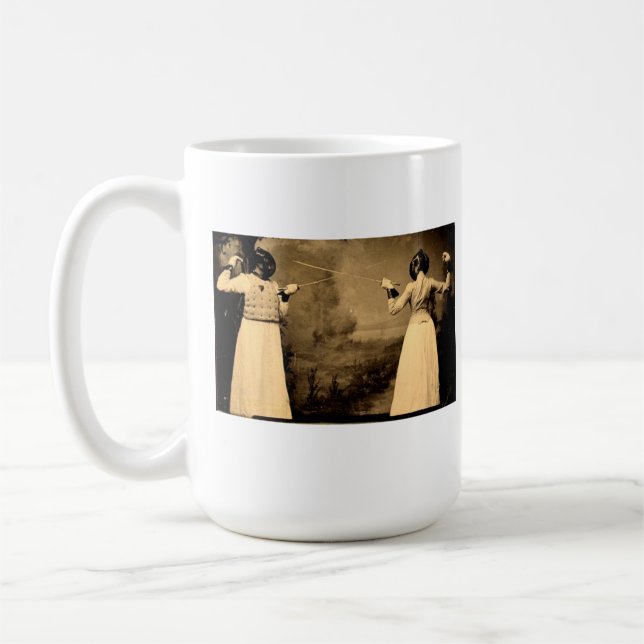 Vintage Women's Fencing Coffee Mug (Left)