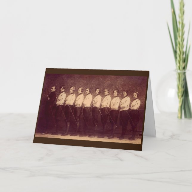 Vintage Women's German Fencing Team Note Card (Front)