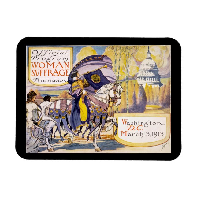 Vintage Women's Suffrage Poster Magnet (Horizontal)
