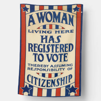 Vintage Women's Suffragette Scrapbook Paper House Flag