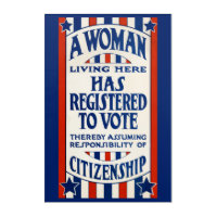 Vintage Women's Voting Rights Support Reprint