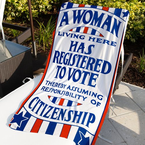 Vintage Womens Voting Rights Support Reprint Beach Towel