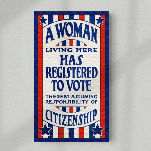 Vintage Womens Voting Rights Support Reprint Canvas Print