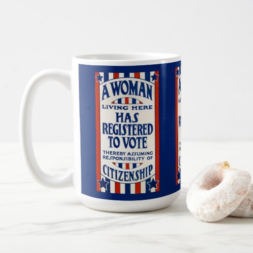 Vintage Womens Voting Rights Support Reprint Coffee Mug